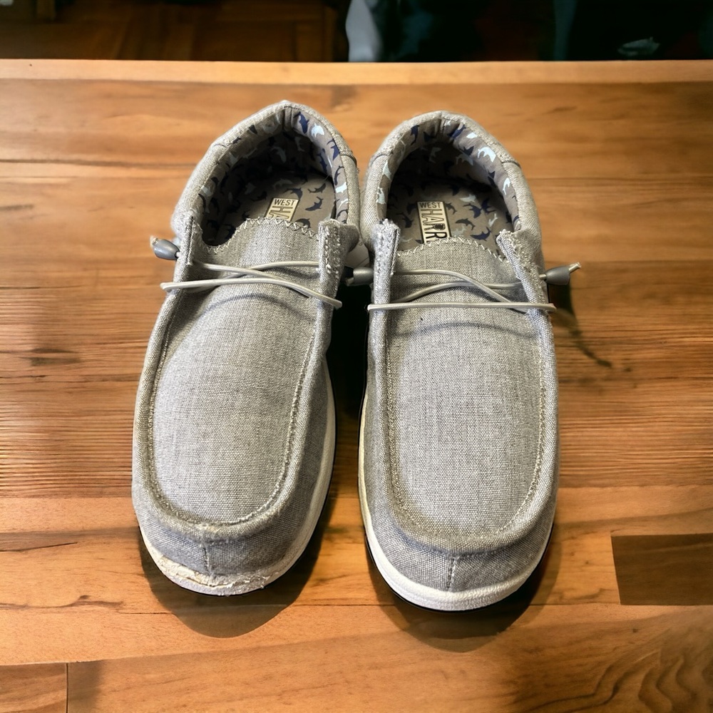 West Harris Size 6 Grey Boys shoes Style Benny